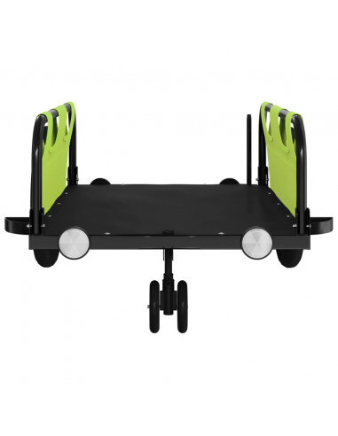 Rimorchio da Bici Verde Oxford e Ferro