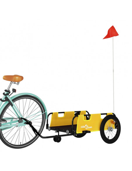 Rimorchio da Bici Giallo Oxford e Ferro