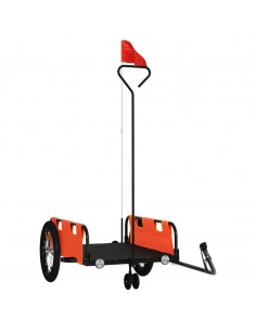 Rimorchio da Bici Arancione e Grigio Oxford e Ferro 2