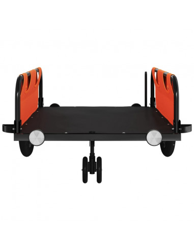 Rimorchio da Bici Arancione e Grigio Oxford e Ferro