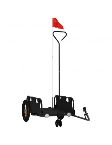 Rimorchio da Bici Nero Oxford e Ferro