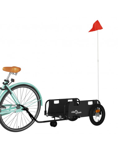 Rimorchio da Bici Nero Oxford e Ferro