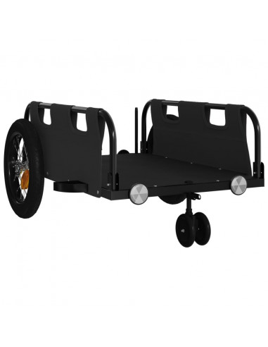 Rimorchio da Bici Nero Oxford e Ferro