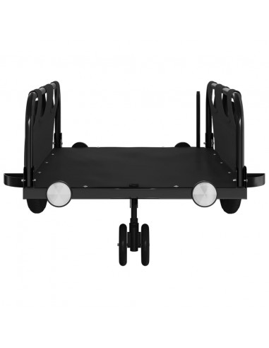 Rimorchio da Bici Nero Oxford e Ferro