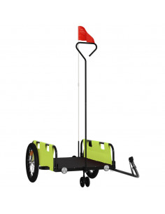 Rimorchio da Bici Verde Oxford e Ferro 2