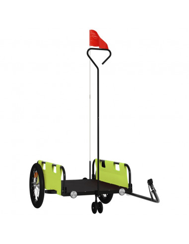 Rimorchio da Bici Verde Oxford e Ferro