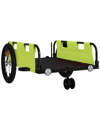 Rimorchio da Bici Verde Oxford e Ferro