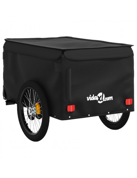Rimorchio da Bici Nero 45 kg in Ferro
