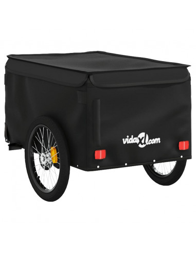 Rimorchio da Bici Nero 30 kg in Ferro