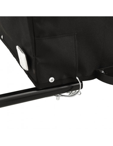 Rimorchio da Bici Nero e Blu 30 kg in Ferro