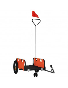 Rimorchio da Bici Arancione e Grigio Oxford e Ferro 2