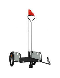 Rimorchio da Bici Grigio Oxford e Ferro 2