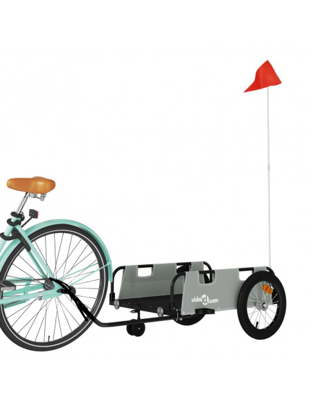 Rimorchio da Bici Grigio Oxford e Ferro