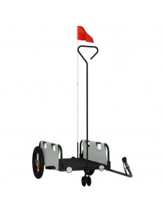 Rimorchio da Bici Grigio Oxford e Ferro 2