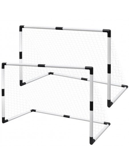 Set Mini Porte da Calcio 2 pz per Bambini 91,5 x 48 x 61 cm