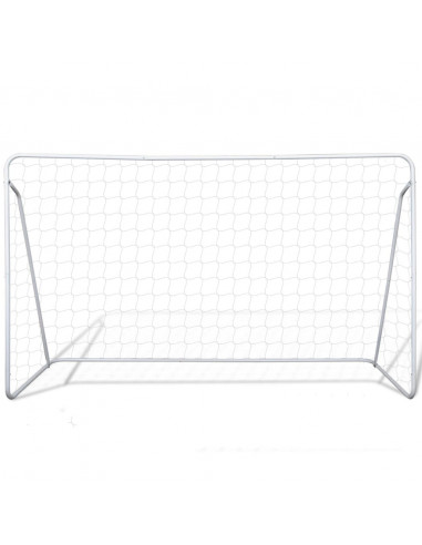 Set Porta da Calcio in Acciaio 240 x 90 x 150 cm Alta Qualità