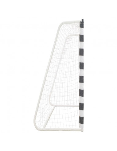 Porta da Calcio 300x200x90 cm in Metallo Bianco e Nero