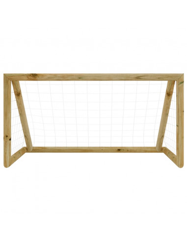 Porta da Calcio con Rete 160x80x100 cm Legno di Pino Impregnato