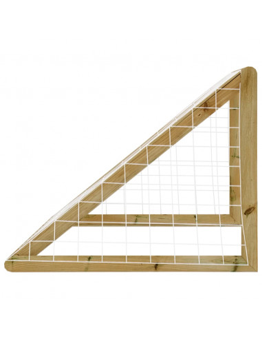 Porta da Calcio con Rete 160x80x100 cm Legno di Pino Impregnato