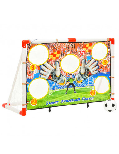 Set Porta da Calcio per Bambini con Pannello 120x51x77,5 cm