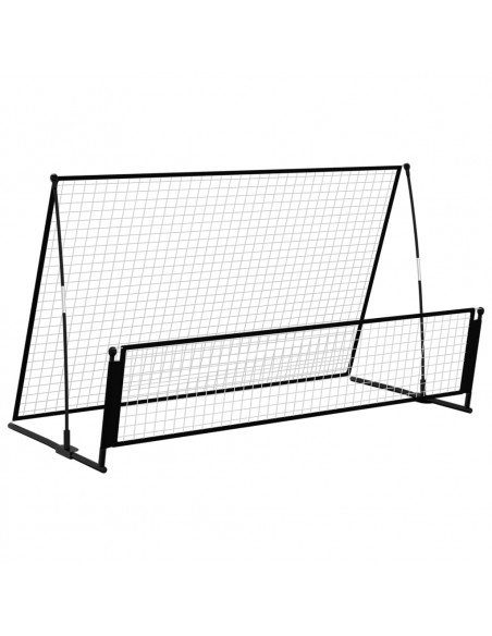 Porta da Calcio a Rimbalzo 2 in 1 202x104x120 cm in Acciaio