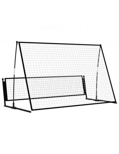 Porta da Calcio a Rimbalzo 2 in 1 202x104x120 cm in Acciaio