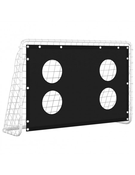 Rete da Allenamento per Porta da Calcio in Acciaio 184x61x122cm