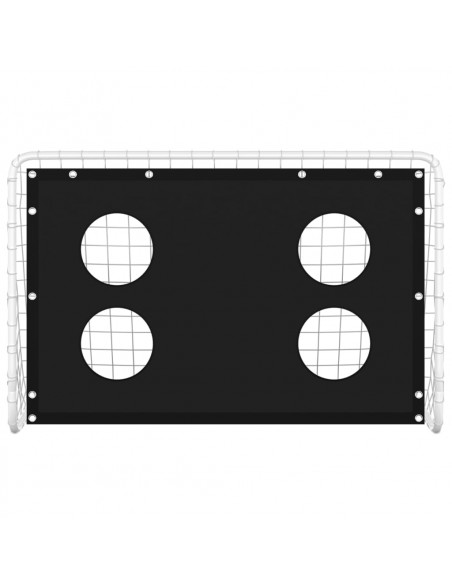 Rete da Allenamento per Porta da Calcio in Acciaio 184x61x122cm