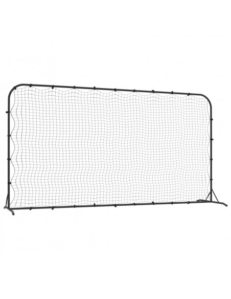 Rete Rimbalzante da Calcio Nera 366x90x183 cm HDPE