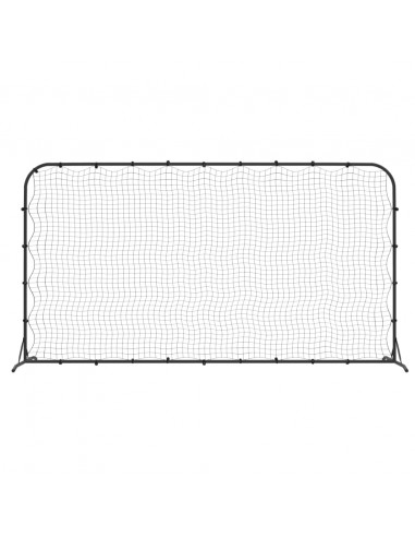 Rete Rimbalzante da Calcio Nera 366x90x183 cm HDPE