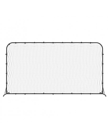 Rete Rimbalzante da Calcio Nera 366x90x183 cm HDPE