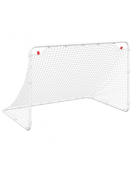 Porta da Calcio Bianca 122x81x81 cm in Acciaio