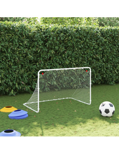 Porta da Calcio Bianca 122x81x81 cm in Acciaio