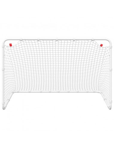 Porta da Calcio Bianca 122x81x81 cm in Acciaio