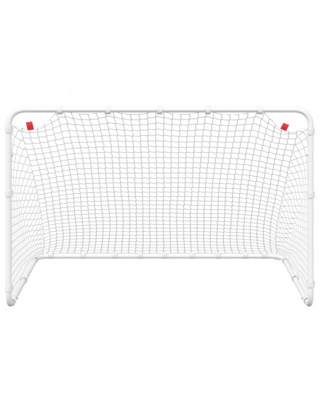 Porta da Calcio Bianca 122x81x81 cm in Acciaio