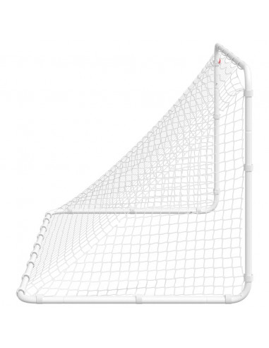 Porta da Calcio Bianca 122x81x81 cm in Acciaio