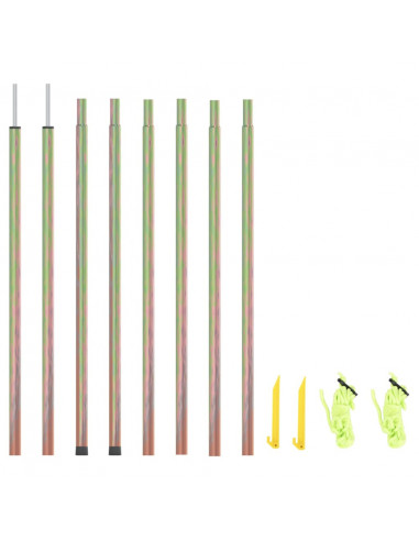 Aste per Parasole a Vela 2 pz 250 cm Acciaio Zincato