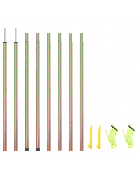 Aste per Parasole a Vela 2 pz 250 cm Acciaio Zincato