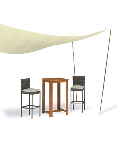 Aste per Parasole a Vela 2 pz 250 cm Acciaio Zincato