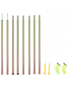 Aste per Parasole a Vela 2 pz 200 cm in Acciaio Zincato 2