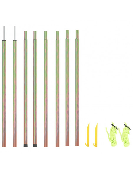 Aste per Parasole a Vela 2 pz 200 cm in Acciaio Zincato