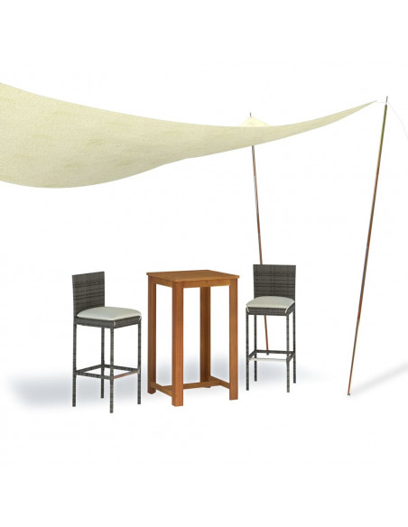Aste per Parasole a Vela 2 pz 200 cm in Acciaio Zincato