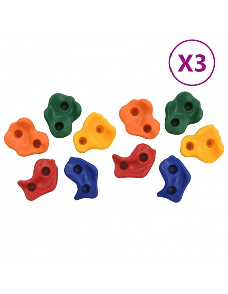 Prese per Arrampicata 30 pz in PE Multicolore