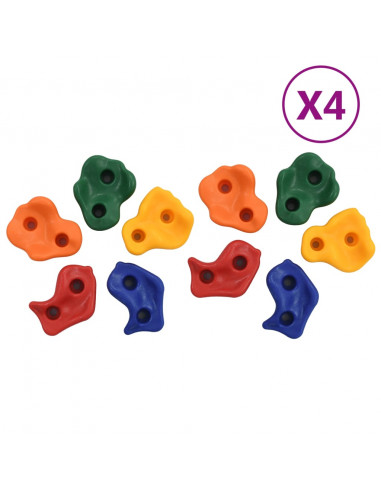 Prese per Arrampicata 40 pz in PE Multicolore