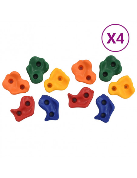 Prese per Arrampicata 40 pz in PE Multicolore
