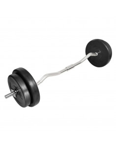 Manubrio Curl Curvo con Pesi 30 kg 2