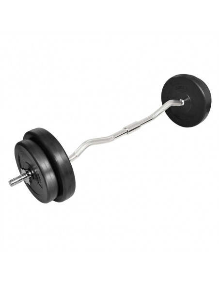 Manubrio Curl Curvo con Pesi 30 kg