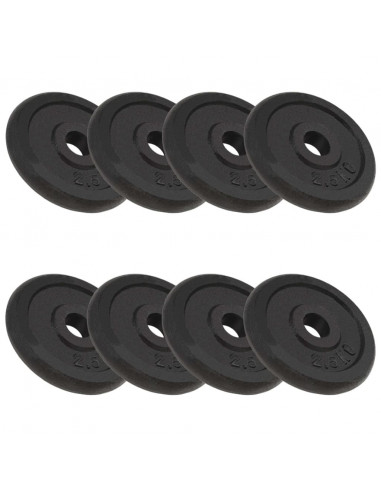 Dischi per Pesi 8 pz 8x2,5 kg in Ghisa
