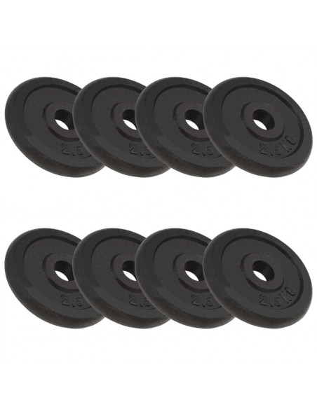 Dischi per Pesi 8 pz 8x2,5 kg in Ghisa