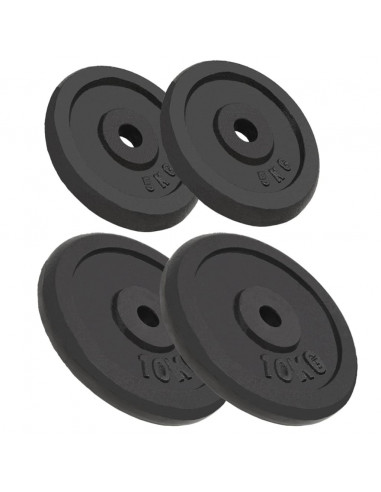Dischi per Pesi 4 pz 2x10 kg+2x5 kg in Ghisa